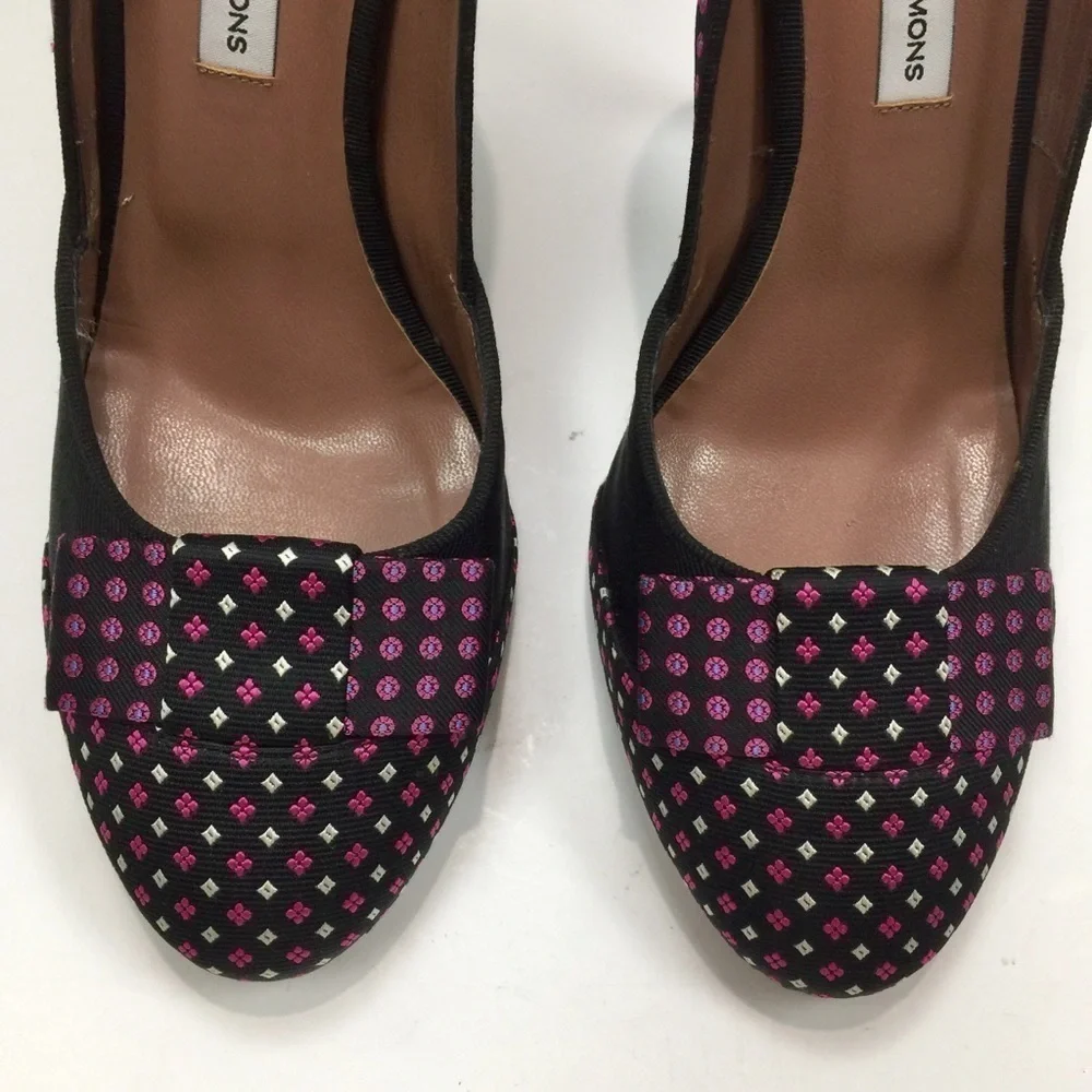 Tabitha Simmons Frida Necktie Silk Checker Pump Heels Size 8